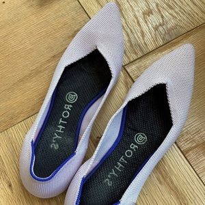 Rothy’s pink pointed toe flat. 7.5 and insoles